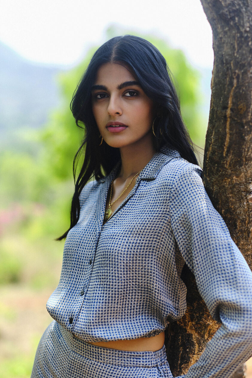 Lakeside Crop Coord - Indigo, Indigo Blue, image 2
